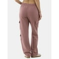 thumbnail image 4 of No Boundaries Cargo Fleece Joggers, 30'' Inseam, Women’s and Women’s Plus, 4 of 5