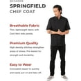 thumbnail image 4 of Chef Works Men's Springfield Chef Coat, Black Chef Jacket with Cool Vent Side Panels, XL, 4 of 6