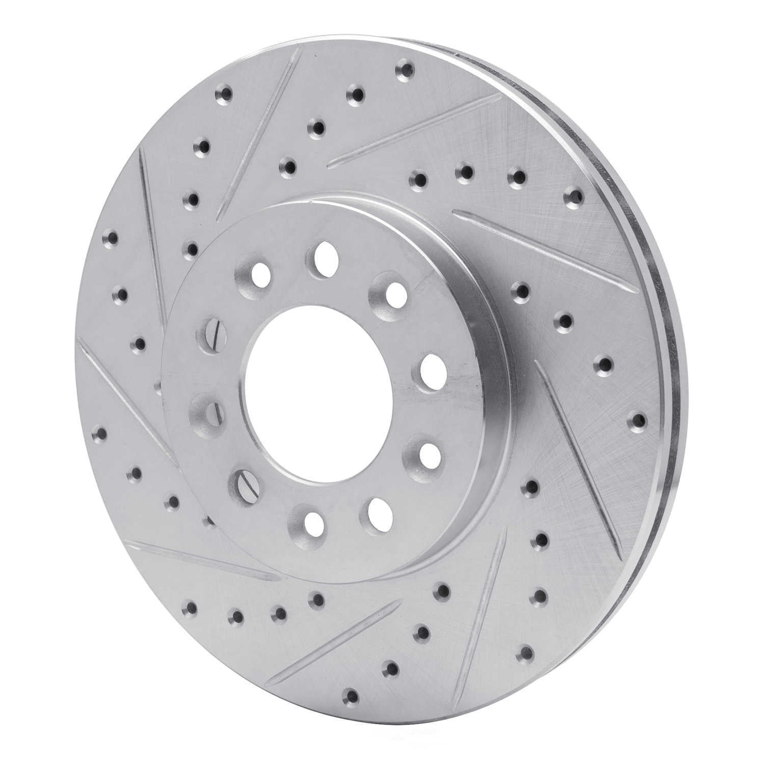 Dynamic Friction Company 631-54085L DFC Brake Rotor - Drilled And Slotted - Silver