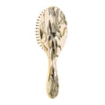 thumbnail image 2 of Wood Paddle Brush with Cushion & Round Hair Brush Lily Motifs Pattern Detangling Brush for All Hair Types, 2 of 7
