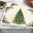 thumbnail image 6 of CounterArt "Vintage Christmas Tree" Reversible Easy Care Flexible Plastic Placemat, 4 Pack, 6 of 9
