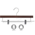 thumbnail image 4 of INTERNATIONAL HANGER Rubber Coated Walnut Wood Pant Hanger, 25 Pack, 4 of 4