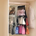 thumbnail image 4 of MesaSe Purses Hanger Hanging Handbag Organizer Bags Storage Holder Breathable & Soft Foldable Dust-Proof Holder Bag Wardrobe Closet with 6 Larger Pockets, 4 of 5