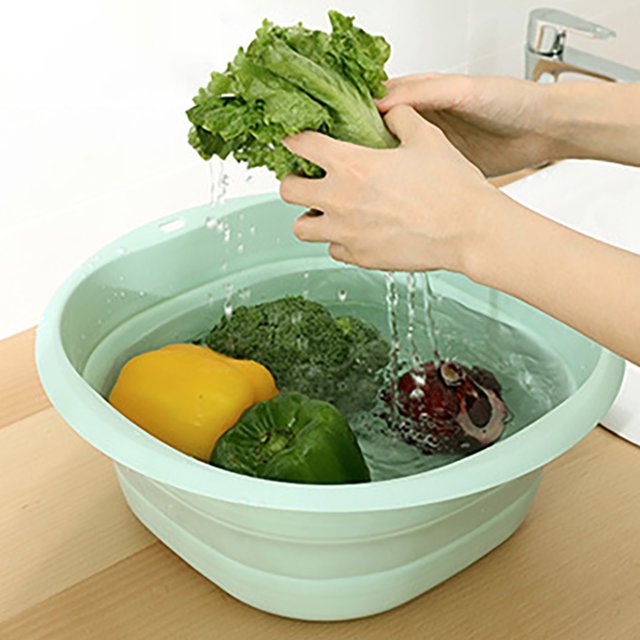 Foldable Washbasin Student Washbasin Portable Travel Plastic Compression Basin Folding Water Basin Household