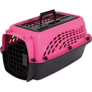 Petmate Two Door Top Load Size: 19” Long  Hot Pink / Black 19.4 x 12.8 x 10 inches