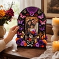 thumbnail image 5 of Dia De Los Muertos Altar Wooden Picture Frames,2026 Mexican Day of The Dead Ofrenda Decor Sugar Skull Photo Frame Tabletop Memorial Home Ornament Style D, 5 of 6