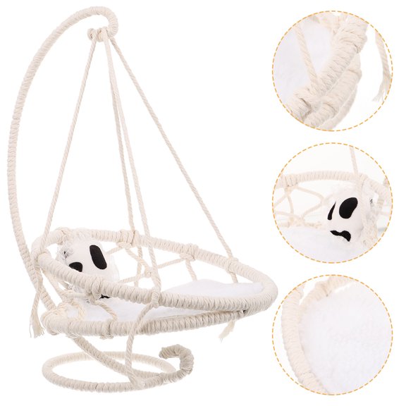 IFANLANDOR Cozy Beige Cotton Hamster Bed for Comfortable Sleep and Relaxation