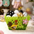 thumbnail image 5 of AURIGATE Easter Storage Basket, Rooster & Floral Pattern Hollow Desktop Organizer Bin, Spring Easter Treat Basket for Party, Home & Kitchen, 5 of 6