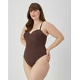 thumbnail image 2 of Maidenform Multiway Tummy Control Shapewear Thong Bodysuit, Built-in Balconette Bra Just Brown L Women's, 2 of 10