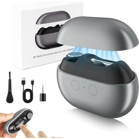 Electric Nail Clippers for Seniors, 2026 2 in 1 Electric Nail Clipper Multifunctional Electric Toenail Clippers for Adults,Kids with Polishing and 2 Speeds