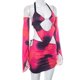thumbnail image 4 of Traje De Falda De Verano Conjunto de minifalda halter con estampado de mármol Conjunto de vacaciones asimétricas (Rojo L) Ygjytge para Mujer Rojo T S, 4 of 6