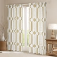 thumbnail image 2 of Manfei Abstract Honeycomb Hexagon Curtains Pack of 2 (42x84 Each) for Teens Boys Girls,Minimalist Geometric Curtains Blackout,Mid Century Stripes Bedroom Curtains,Lightweight Room Decor, 2 of 6