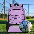 thumbnail image 4 of WOLT Mesh Purple Soccer Bag Backpack with Shoe and Ball Compartments for Girls Ball Equipment Bag, 4 of 4