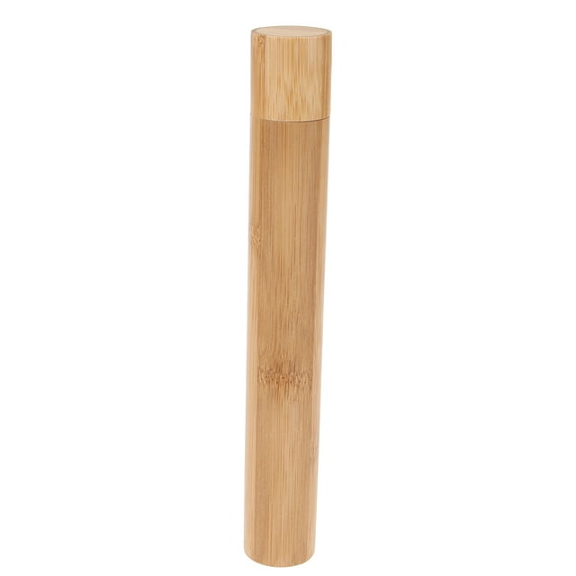 Creative Natural Bamboo Toothbrush Tube Case Handmade Vintage Portable Toothbrush Storage Case