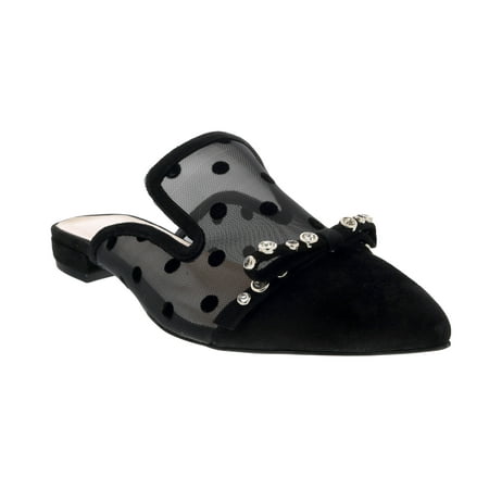 

Ventutto Black Mesh Ballerina Flat Mule-7 for womens