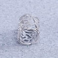 thumbnail image 2 of Anillo con hebilla para bufanda con forma de rosa hueca (plata), 2 of 5