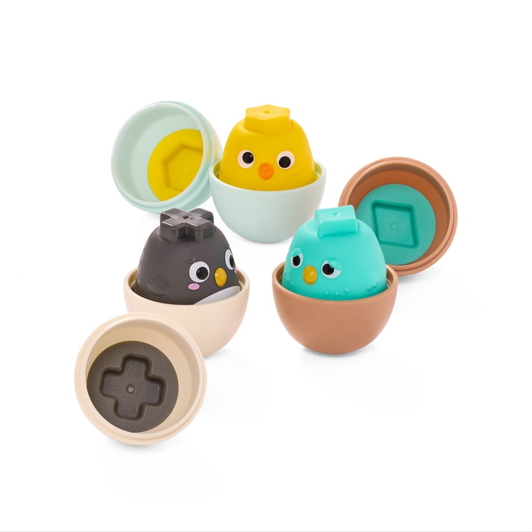 Battat Sort & Match Eggs Color & Shape Plastic Sorter Set