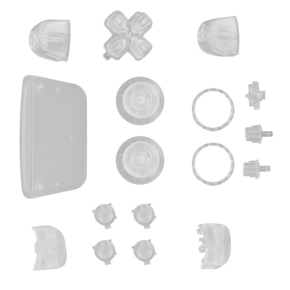 Coque de Réparation de Boutons, Boutons Sensibles Transparents Ensemble de Boutons de Remplacement Multicolore pour Manette PS5 Accessoires de Poignée pour Manette PS5 Transparent
