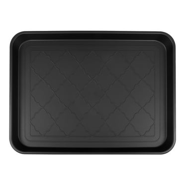 MLINS WORGEOUS Small Boot Tray for Entryway 1 Set Black Shoe Mat for Shoes and Boots Suitable for Indoor and Outdoor Use