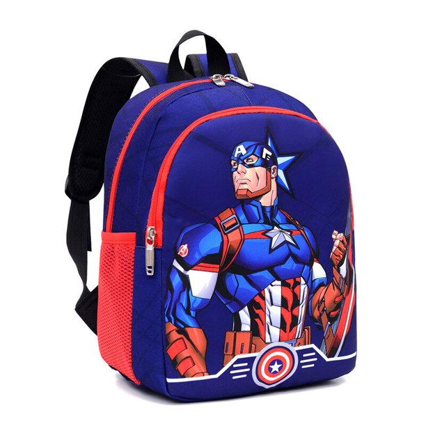 Mochila de Disney para niños, morral Escolar Infantil de dibujos animados de Capitán América, guardería, Anit-Lost xuanjing unisex