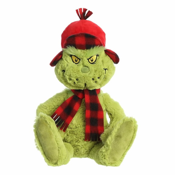 Aurora - Medium Green Whimsical Stuffed Animal - 11" Wilderness Grinch - Dr. Seuss