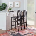 thumbnail image 2 of Linon Jasper Wood Commercial Grade Set of Two Barstools in Brown, 2 of 14