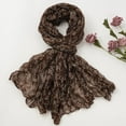 thumbnail image 5 of Bandanas for Women Solid Color Imitation Single Color Hanging Fashion Scarf Versatile Warm Scarf Head Scarf for Women Brown One Size, 5 of 5