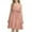 Pink, variant on Kids Girl Dress Sleeveless Summer A-Line, Linen Cotton Breathable Kids Sundress with Bow for Party Play, Pink,Size 3-4T