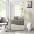thumbnail image 2 of 47"*22" Full Length Body Mirror Floor Hanging Mirror for Bedroom Dorm Room Black, 2 of 6