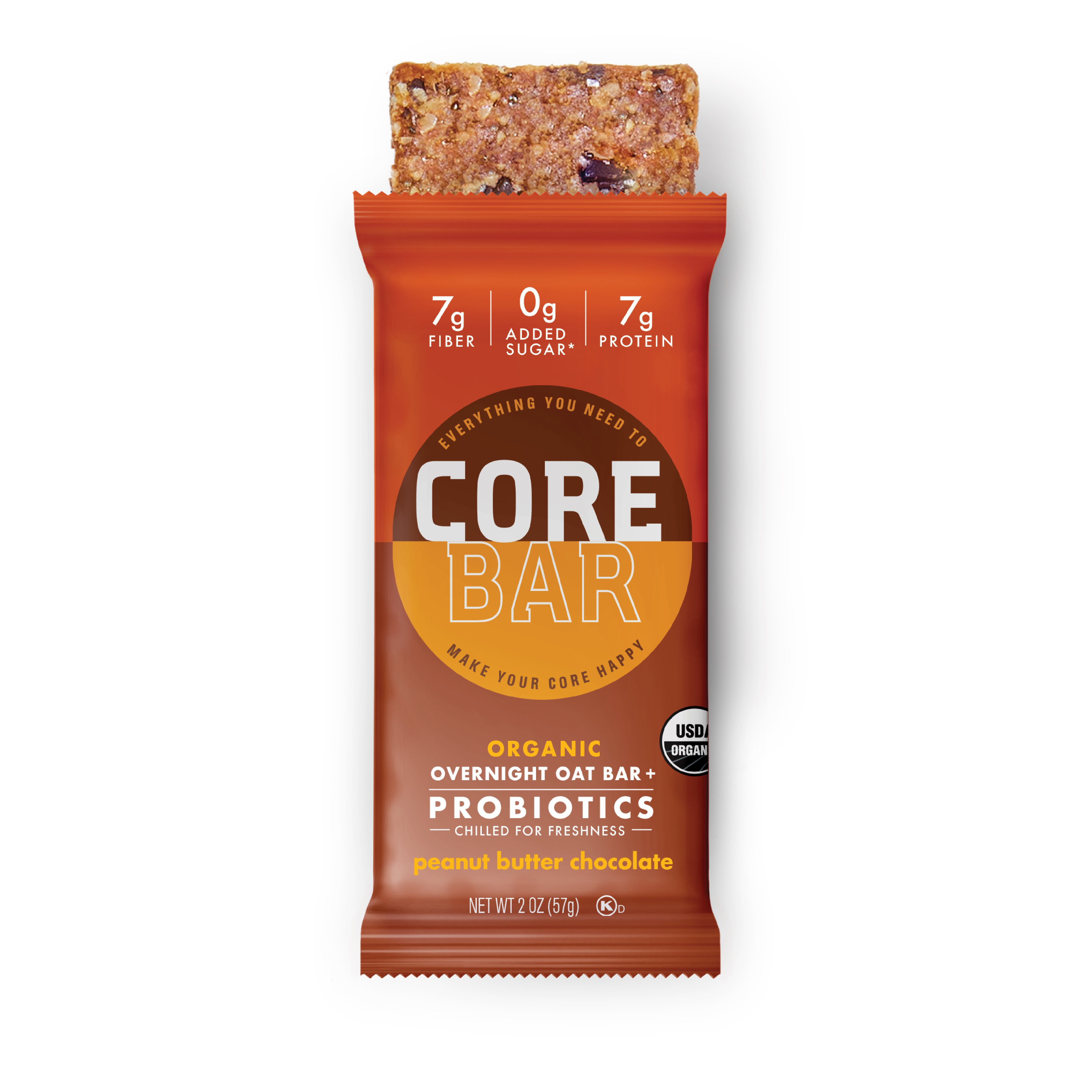 CORE Refrigerated PlantBased Energy Bar, Peanut Butter Chocolate