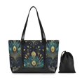 thumbnail image 7 of FORMRS Canvas Laptop Tote Bag for Women with 15.6" Computer Compartments Shoulder Handbag, Gold Peacock Pattern, 7 of 7