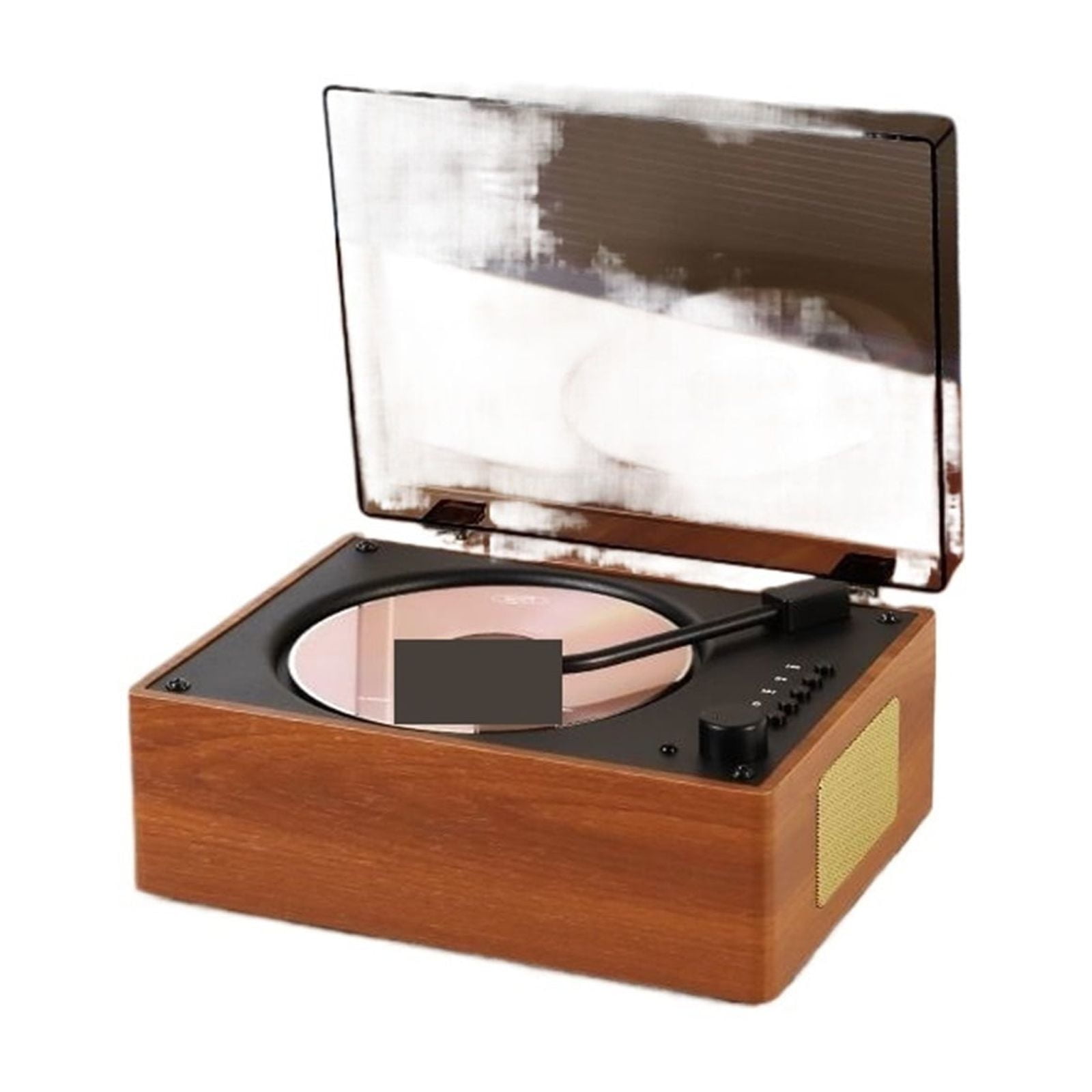 Retro Vinyl Bluetooth CD Player High-Quality Sound Ideal for Students, Teens, and Music Fans