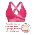 thumbnail image 5 of FUTATA Sexy Sports Bras For Women Padded Yoga Bra Criss-Cross Back Workout Push Up Bras Medium Support Gym Running Bras Crop Yoga Top, 5 of 6