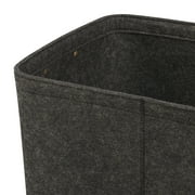 Mainstays Large Felt Storage Basket with Handles, Gray, 16.5 x 14 x 10.5