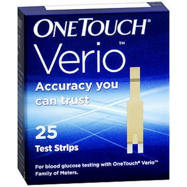OneTouch Verio Blood Glucose Test Strips, 25 Count