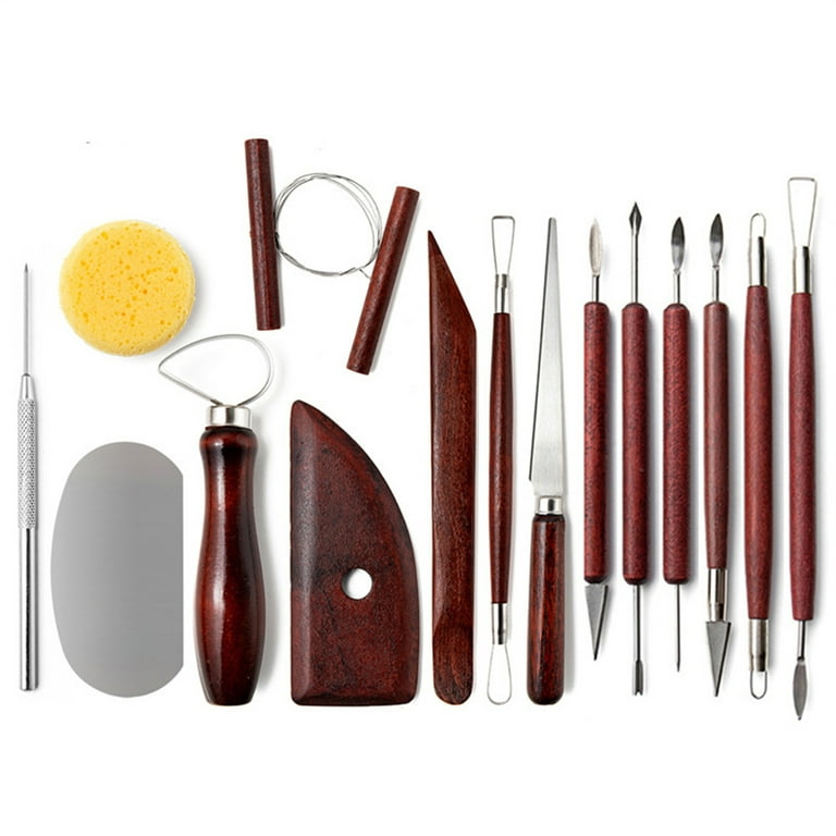 US Art Supply Pottery and Clay and Sculpting Tools 12 Piece Set Ceramics w/  Case 