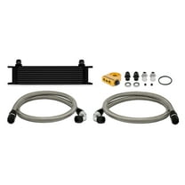 Mishimoto Universal Thermostatic 10 Row Oil Cooler Kit, Black