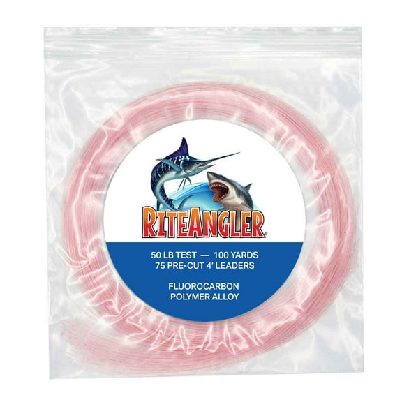 Precut Fluorocarbon Leader 4′ Pink
