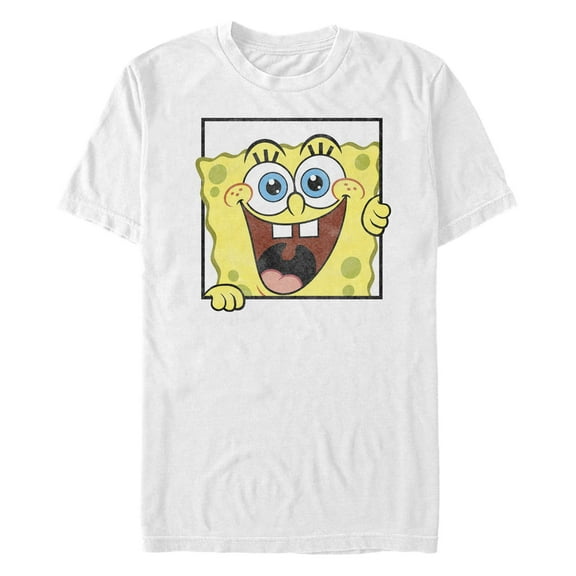 Men's SpongeBob SquarePants Excitement Face Graphic T-Shirt