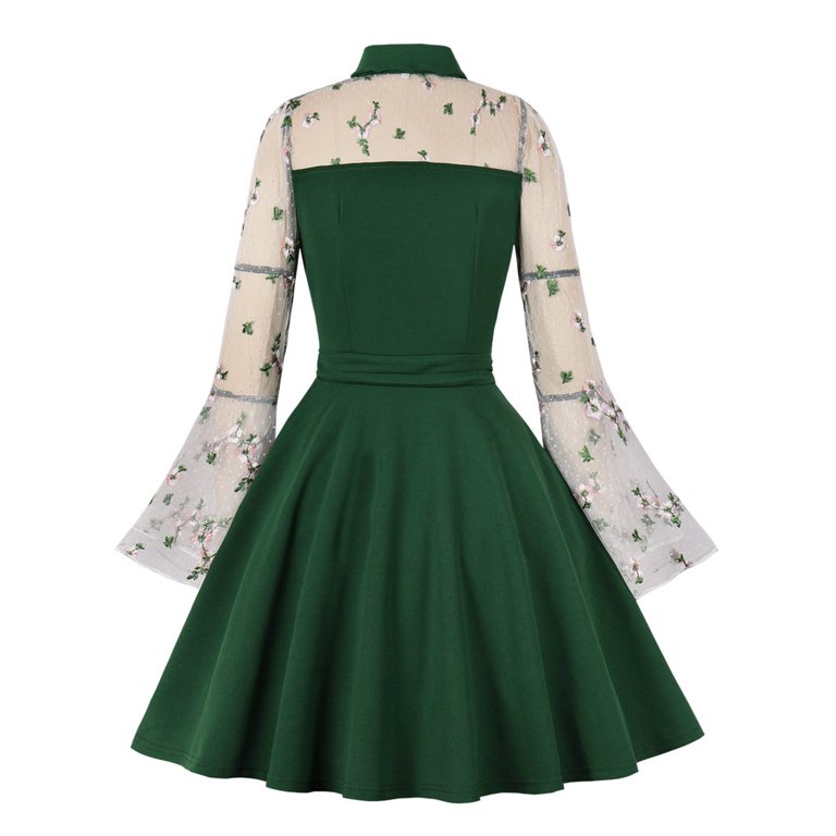 plus size sheer embroidered dress PLUS SIZE