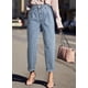 thumbnail image 3 of Pantalones vaqueros elegantes de cintura alta holgados para novio, pantalones de mezclilla para muje, 3 of 7