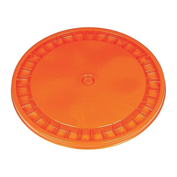 Basco Pail Lid, 12.25 in OD, Plastic, Orange ROP2100CVR-SN-OR