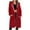 Red, variant on Inleife Zip Up Jacket Women Solid Color Zipper Women's Long Sleeved Hooded Casual Loose Long Outwears Jackets