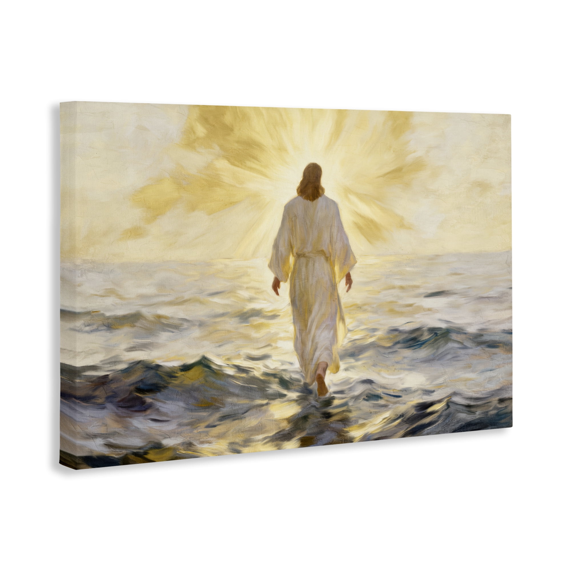 Stupell Industries Golden Walk Spiritual Figure Canvas Wall Art, design by Kim Allen