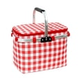 thumbnail image 1 of Refrigerador vegetal portátil plegable de la cesta del paquete del aislamiento al aire libre de la aleación de aluminio del paquete de la comida campestre, 1 of 5