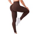 thumbnail image 5 of Tbopshirt Yoga Pants for Women Plus Size Seamless Tummy Control Tights,High Waist Casual Trousers Solid Elastic Waist Stretchy Yoga Cargo Pants,S-L, 5 of 7