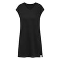 thumbnail image 4 of Puliio T Shirt Dresses for Women Summer V Neck Short Sleeve Side Slit Mini Casual Loose Everyday Dress, 4 of 4