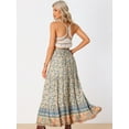 thumbnail image 3 of DARING DIVA Women's Boho Flare Floral Skirt M Beige, 3 of 6