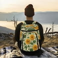 thumbnail image 6 of 36 Can Large Insulated Backpack Cooler, Leakproof Lunch Bag for Work, Picnics, Hiking, Biking & Outdoor Activities, Reusable Travel Tote with Multiple Pockets Vintage Blooming Sunflowers, 6 of 7