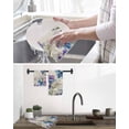 thumbnail image 5 of Blue Purple Flowers Kitchen Dish Towels for Drying Dishes Set of 4, Spring Seasonal Botanical Florals Waffle Weave Microfiber Hand Tea Bathroom Towels Quick Dry & Absorbent Towel 12x12, 5 of 7